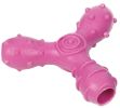 Pet Life 'Tri-Chew' Treat Dispensing and Chewing Interactive TPR Dog Toy - Pink