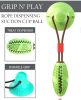 Pet Life 'Grip N' Play' Treat Dispensing Football Shaped Suction Cup Dog Toy - Green