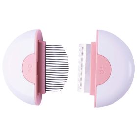 Pet Life 'LYNX' 2-in-1 Travel Connecting Grooming Pet Comb and Deshedder - Pink - Small