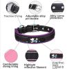 Pet dog collar; diving cloth reflective nylon collar; medium and large dog collar - Black ribbon: grey - M 2.5*(38-48)CM