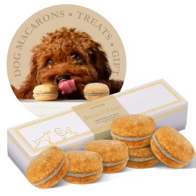 Dog Macarons - Count of 6 (Dog Treats | Dog Gifts) - Peanut Butter