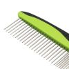 Pet Life Grip Ease' Wide and Narrow Tooth Grooming Pet Comb - Red