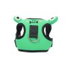 dog harness set; with leas frog leash pet mesh breathable small dog chest back retractable dog leash pet harness - Green frog - M