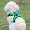 dog harness set; with leas frog leash pet mesh breathable small dog chest back retractable dog leash pet harness - Calf - S