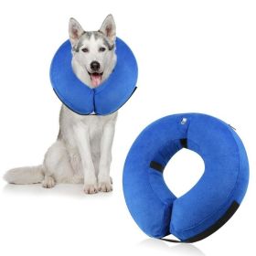 Soft Dog Cone Collar for After Surgery - Inflatable Dog Neck Donut Collar - Elizabethan Collar for Dogs Recovery - CQLQ03 Black and White - L