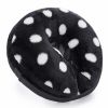 Soft Dog Cone Collar for After Surgery - Inflatable Dog Neck Donut Collar - Elizabethan Collar for Dogs Recovery - CQLQ08 black white dot - S