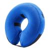 Soft Dog Cone Collar for After Surgery - Inflatable Dog Neck Donut Collar - Elizabethan Collar for Dogs Recovery - CQLQ01 Blue Velcro - M