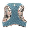 Step-In Denim Dog Harness - Beige Plaid  - Medium - Beige Plaid