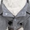 Military Static Rivited Fashion Collared Wool Pet Coat - Medium