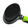 Pet Life Flex Series 2-in-1 Dual-Sided Slicker and Bristle Grooming Pet Brush - Green