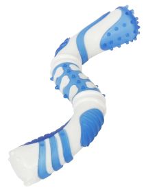 Pet Life 'Denta-Twist' TPR Durable Dental Chew Toy - Blue