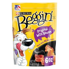 Purina Beggin Original with Bacon Treats for Dogs 6 oz Pouch - Beggin